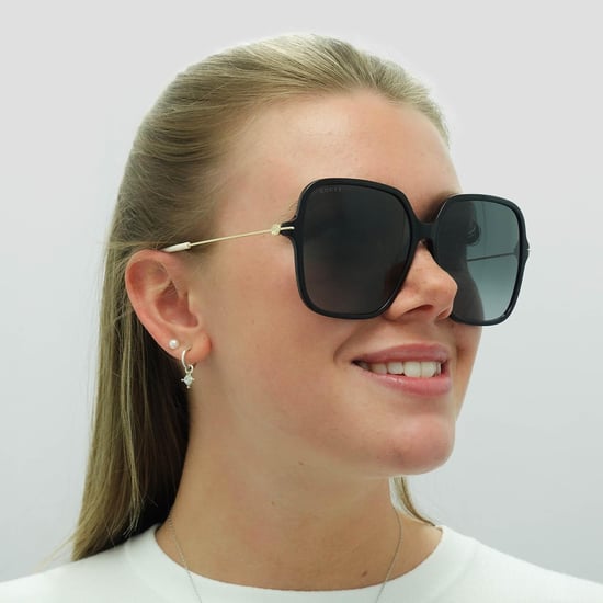 Gafas de sol Gucci GG1267S 001 negro brillante y degradado gris dorado - Image 6