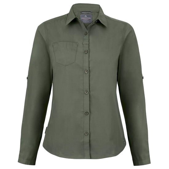 Craghoppers Womens/Ladies Expert Kiwi Long-Sleeved Shirt (Dark Cedar Green) - Image 2
