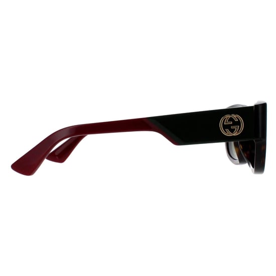 Gucci Cuadrado Mujer Habana con Verde y Rojo Verde GG1667SK - Image 4