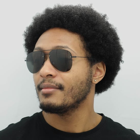 Gafas de sol unisex aviador Saint Laurent negras y grises - Image 6
