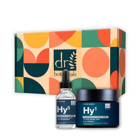 Dr. Botanicals Kit de crema hidratante de día y sérum para el contorno de ojos con ácido hialurónico antiedad - Image 1