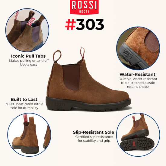 Botas Chelsea de piel de ante marrón rústico Rossi 303 Endura - Image 2