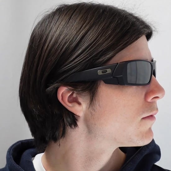 Gafas de sol Oakley Wrap para hombre en negro pulido y gris - Image 6