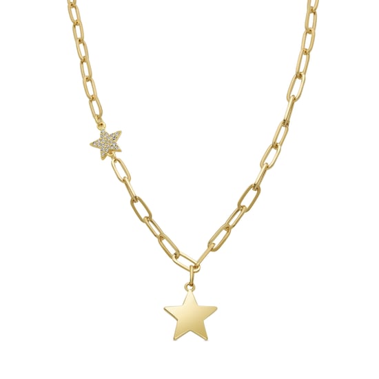 Collar Luxenter Estrella de Circonita Brillante,acabado en oro amarillo de 18 quilates - Image 1