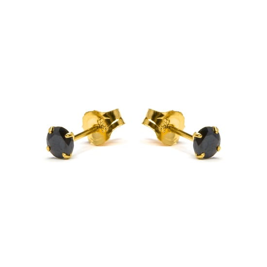 Pendientes Luxenter, otieno de plata de ley 925 y circonita onix acabado baño oro 18K - Image 3