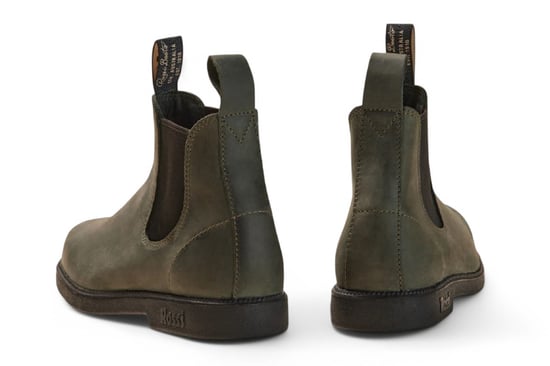 Botas Chelsea Rossi 607 Booma de piel verde oliva y musgo - Image 3