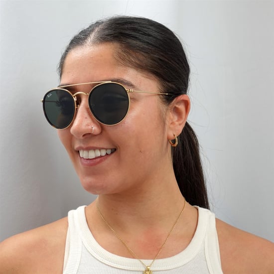 Gafas de sol Ray-Ban Round Double Bridge 3647n 001 Gold Green - Image 6