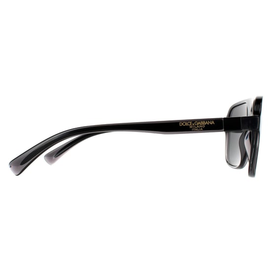 Gafas de sol cuadradas para hombre transparentes grises y negras de Dolce & Gabbana - Image 4