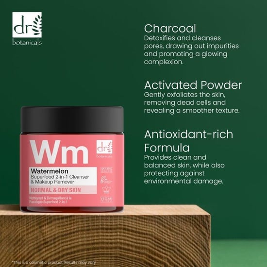 Dr. Botanicals Limpiador y desmaquillante 2 en 1 antiedad con extracto de sandía, 60 ml. - Image 2