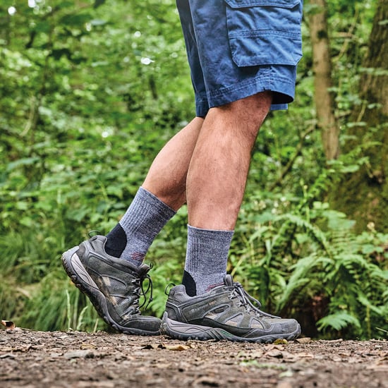 Calcetines de senderismo para hombre Coolmax de caña corta, que absorben la humedad y con soporte para el arco. - Image 4