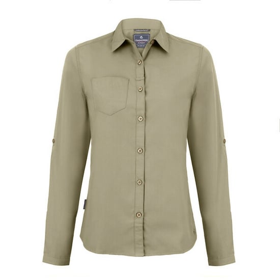 Craghoppers Womens/Ladies Expert Kiwi Long-Sleeved Shirt (Pebble) - Image 2