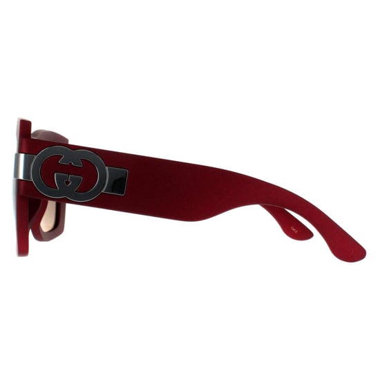 Gucci Cuadrado Mujer Rojo con Plata Gris con Espejo Plata Claro GG1688S - Image 3