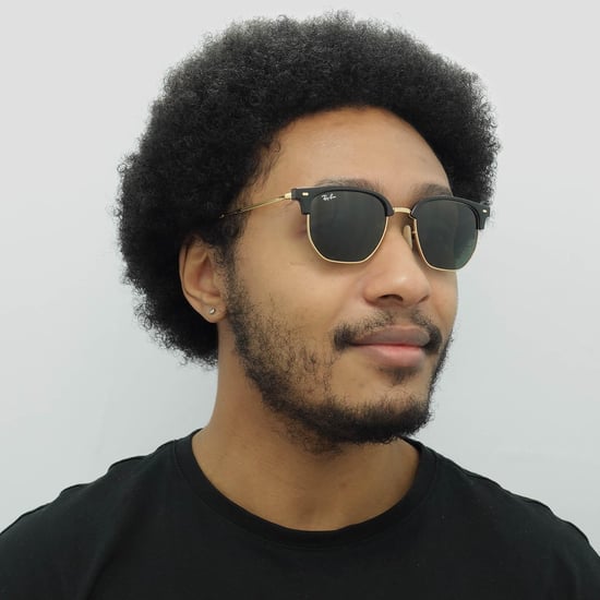 Ray-Ban Cuadradas Unisex Negro sobre Oro Verde RB4416 New Clubmaster - Image 5