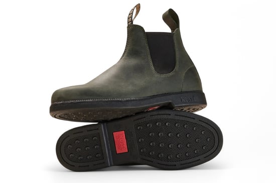 Botas Chelsea Rossi 607 Booma de piel verde oliva y musgo - Image 2