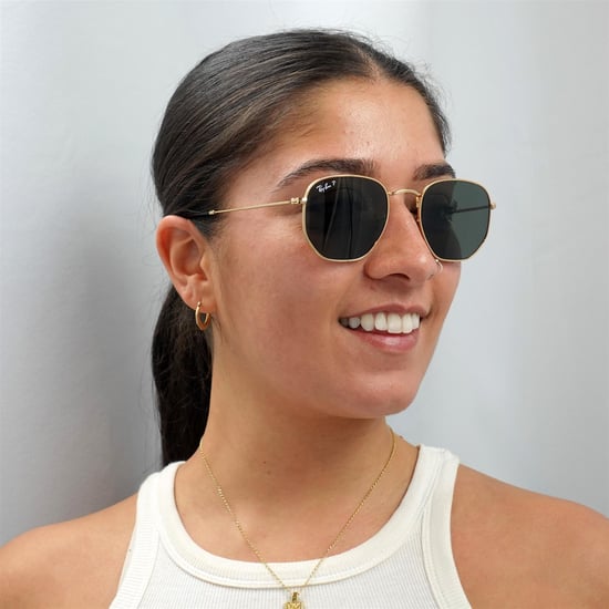 Ray-Ban Square Unisex Gold G-15 Green Polarized Sunglasses - Image 5