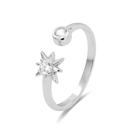 Anillo Luxenter, lialt de plata de ley 925 y circonita brillante con acabado en baño de rodio - Image 1