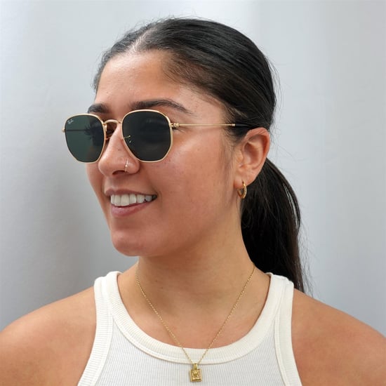 Gafas de sol Ray-Ban Hexagonal 3548N 001 Oro Verde G-15 - Image 6