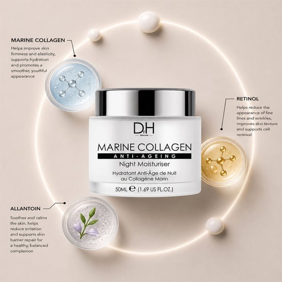 Dr H Crema hidratante de noche antiedad con colágeno marino 50 ml - Image 2