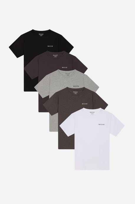 Men's NICCE Spacey 5 Pack T-Shirts in Multi colour - Image 1