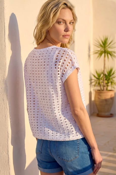 Cut Out Detail Stretch Top - Image 2