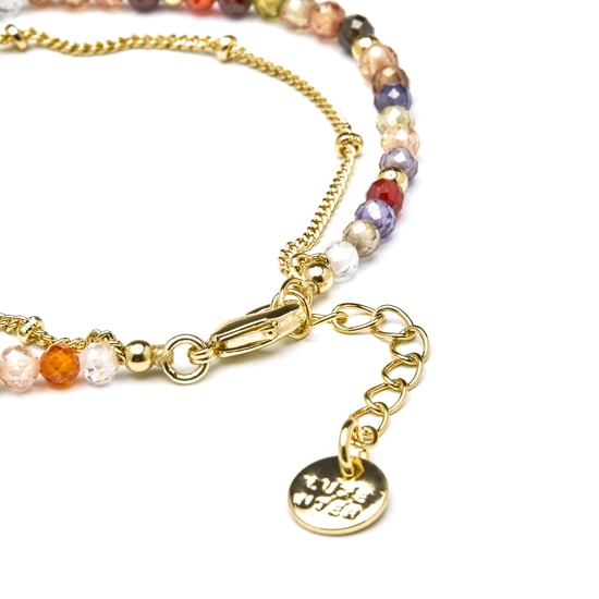 Pulsera Luxenter de Cristal Multicolor acabada en oro amarillo de 18K - Raxsu - Image 6