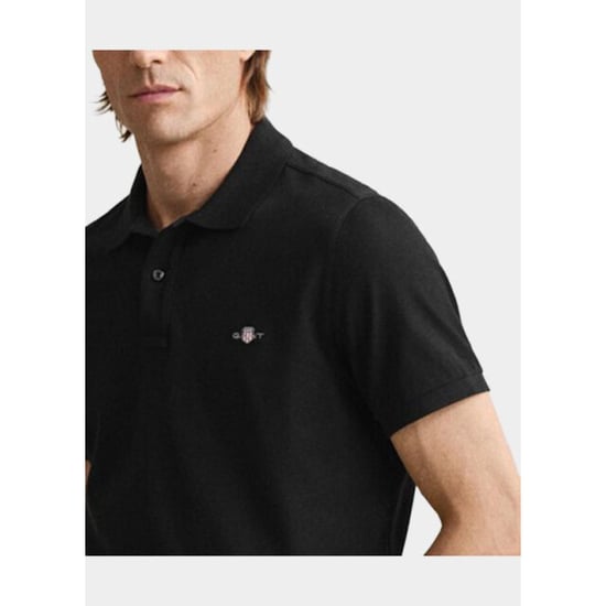 GANT Mens Regular Fit Short Sleeve Shield Logo Pique Polo - Image 2