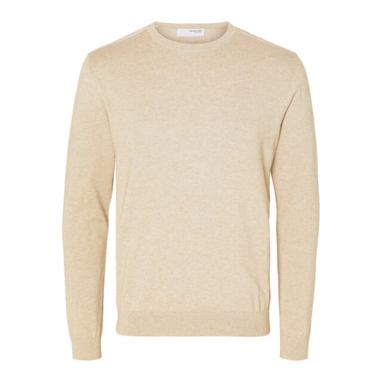 Selected Sweaters Berg Jersey Crew Neck Kelp Beige - Image 1