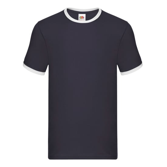 Fruit of the Loom Mens Ringer 160 T-Shirt (Navy/White) - Image 1