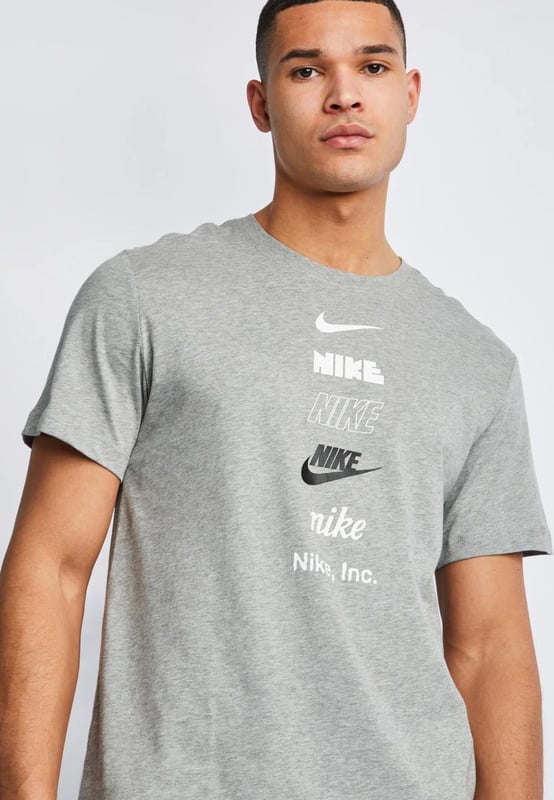 Camiseta para hombre Nike Stack Logo en gris