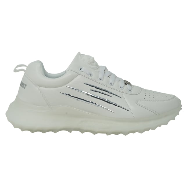 Zapatillas deportivas blancas con logo y garra grande Plein Sport