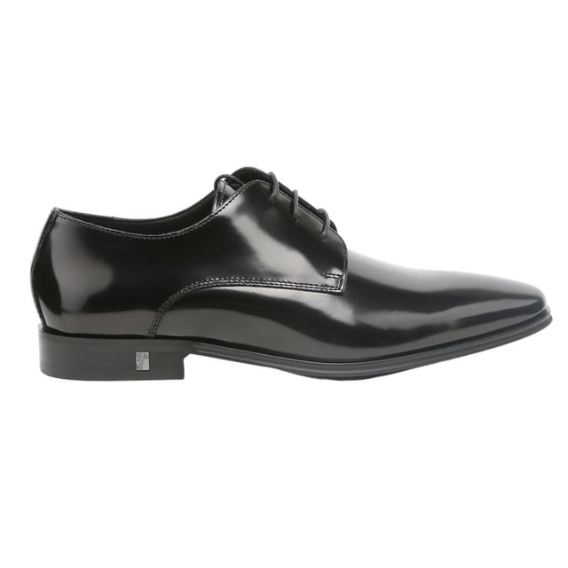 Zapatos Derby de cuero negro de Versace Collection