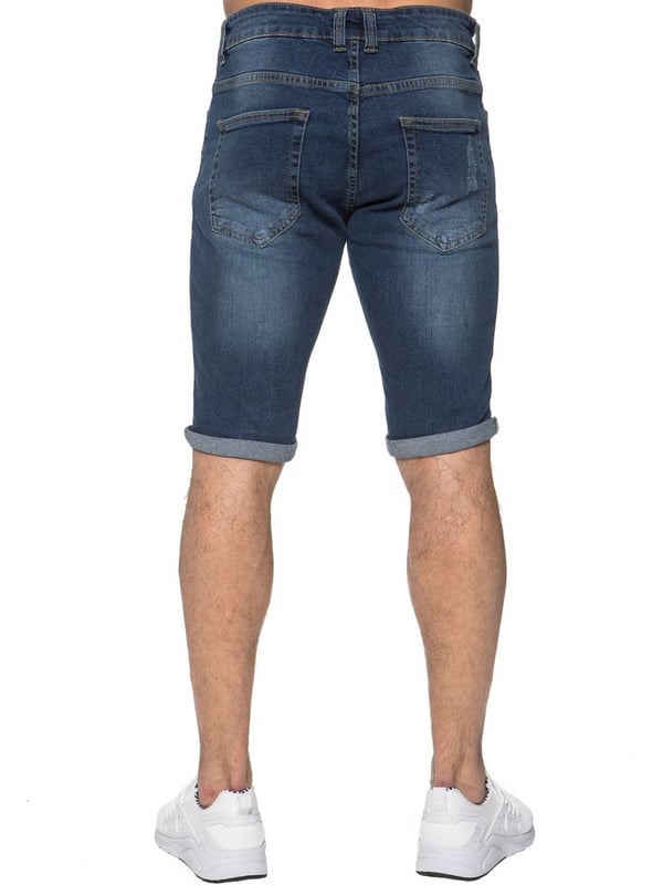 Pantalones cortos ajustados rasgados para hombres Enzo Designer