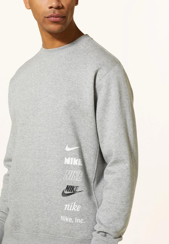 Ch ndal gris jaspeado con logo peque o Club Fleece Plus de Nike