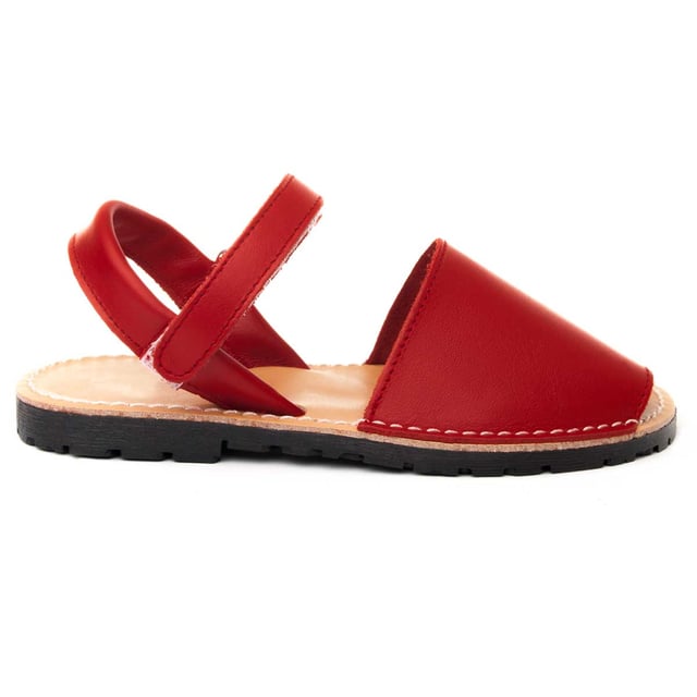 Purapiel Sandalia Plano Ibisv21 En Rojo