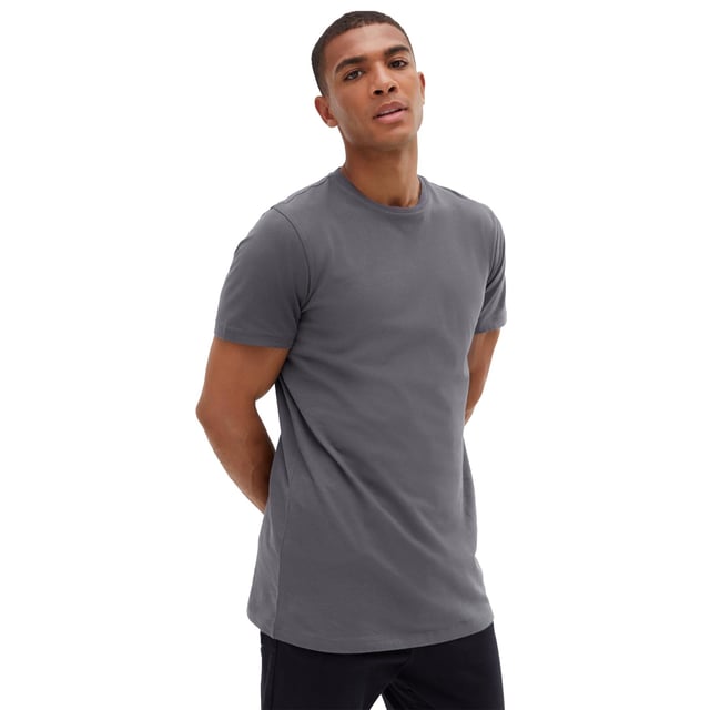 Fruto del telar Camiseta de manga corta de cuello redondo para