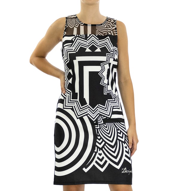 Vestido sin mangas con cuello redondo 46V2161 mujer