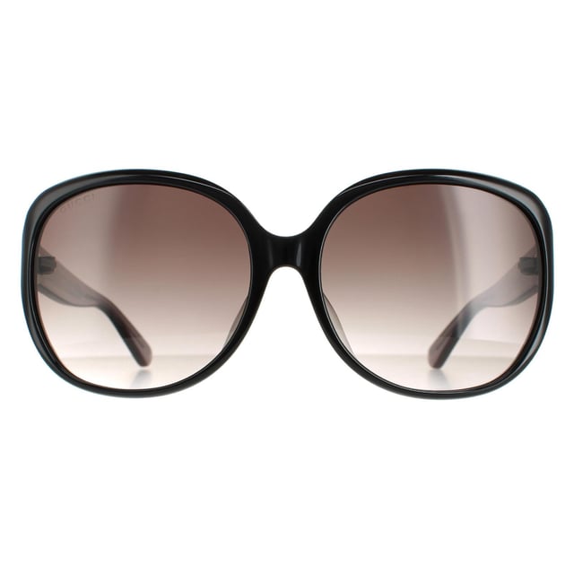 Gafas de sol Gucci GG0080SK 002 Negro gris cristal gris humo degradado