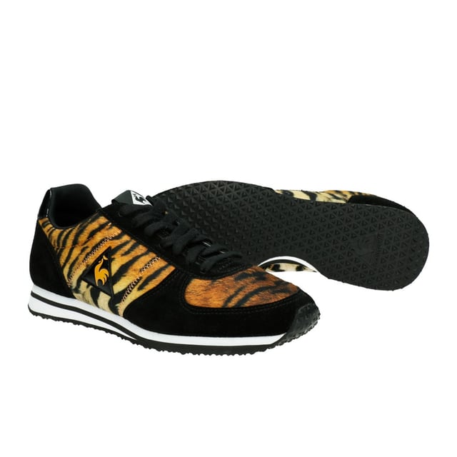 Le Coq Sportif Bol var Tiger Womens Entrenadores negros marrones