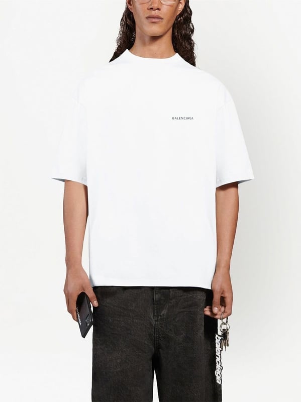 Camiseta shop blanca balenciaga
