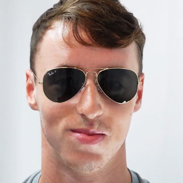 Gafas de sol Ray Ban Aviator unisex gris plata con espejo