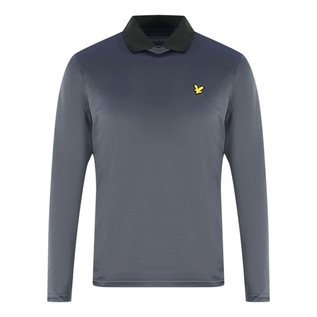 Lyle Scott Golf Venteech Polo de manga larga gris oscuro