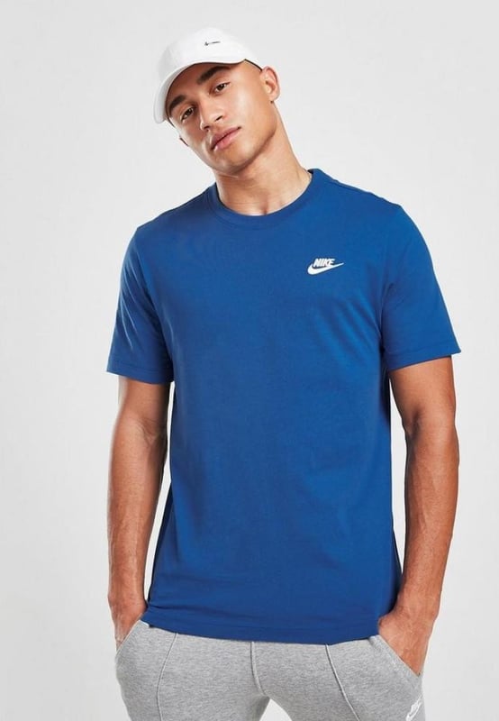 Camiseta nike azul sale hombre
