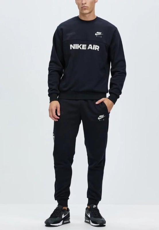 Nike Air Ch ndal de forro polar cepillado con cuello redondo para hombre