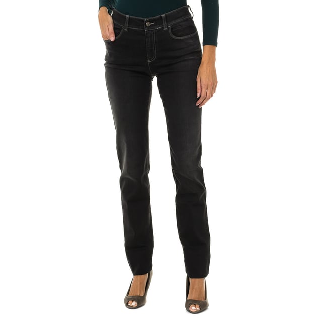 Pantalones largos tejanos de tejido el stico 6X5J18 5D0PZ mujer