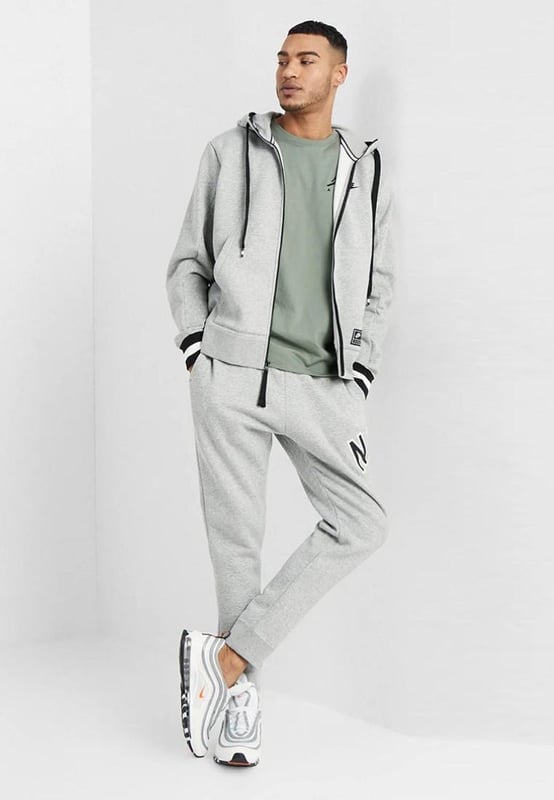 Conjunto de chándal completo con cremallera en gris para hombre Nike Air