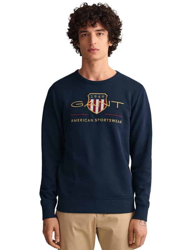 Gant  Sudadera con cuello redondo Archive Shield para hombre