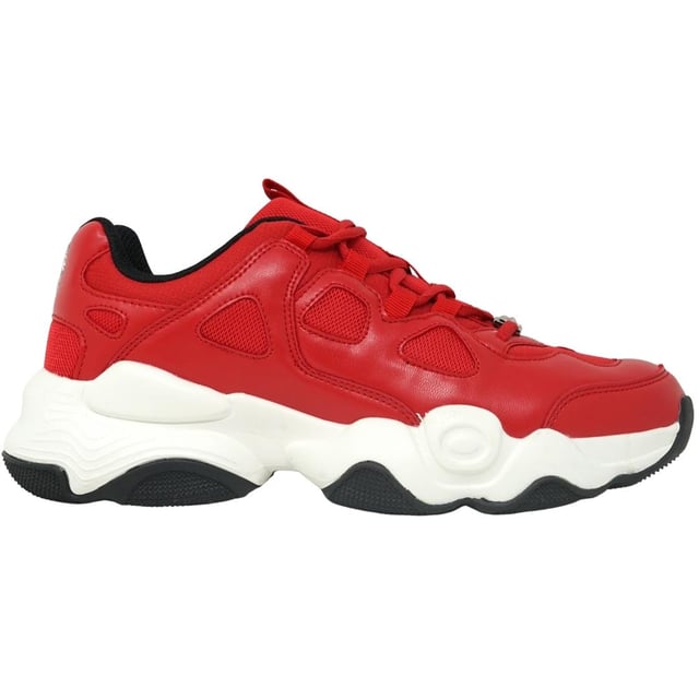 Zapatillas rojas con etiqueta del logotipo de la marca Plein Sport