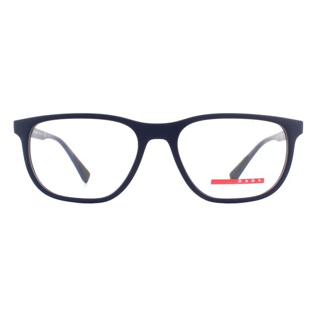 Prada Sport Rectangle Goma azul monturas de gafas para hombre