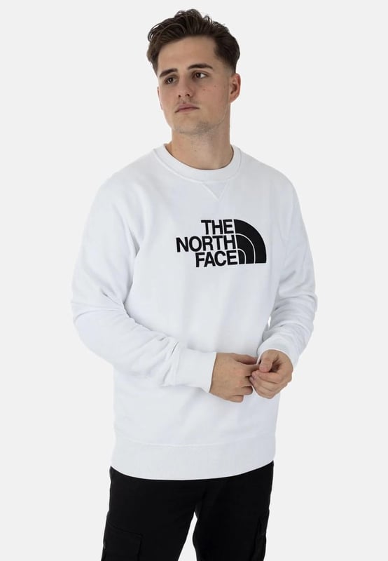 Sudadera blanca con cuello redondo Drew Peak de The North Face