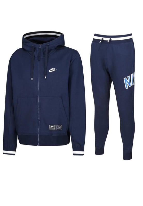 Conjunto de chándal completo con cremallera en azul marino para hombre Nike  Air